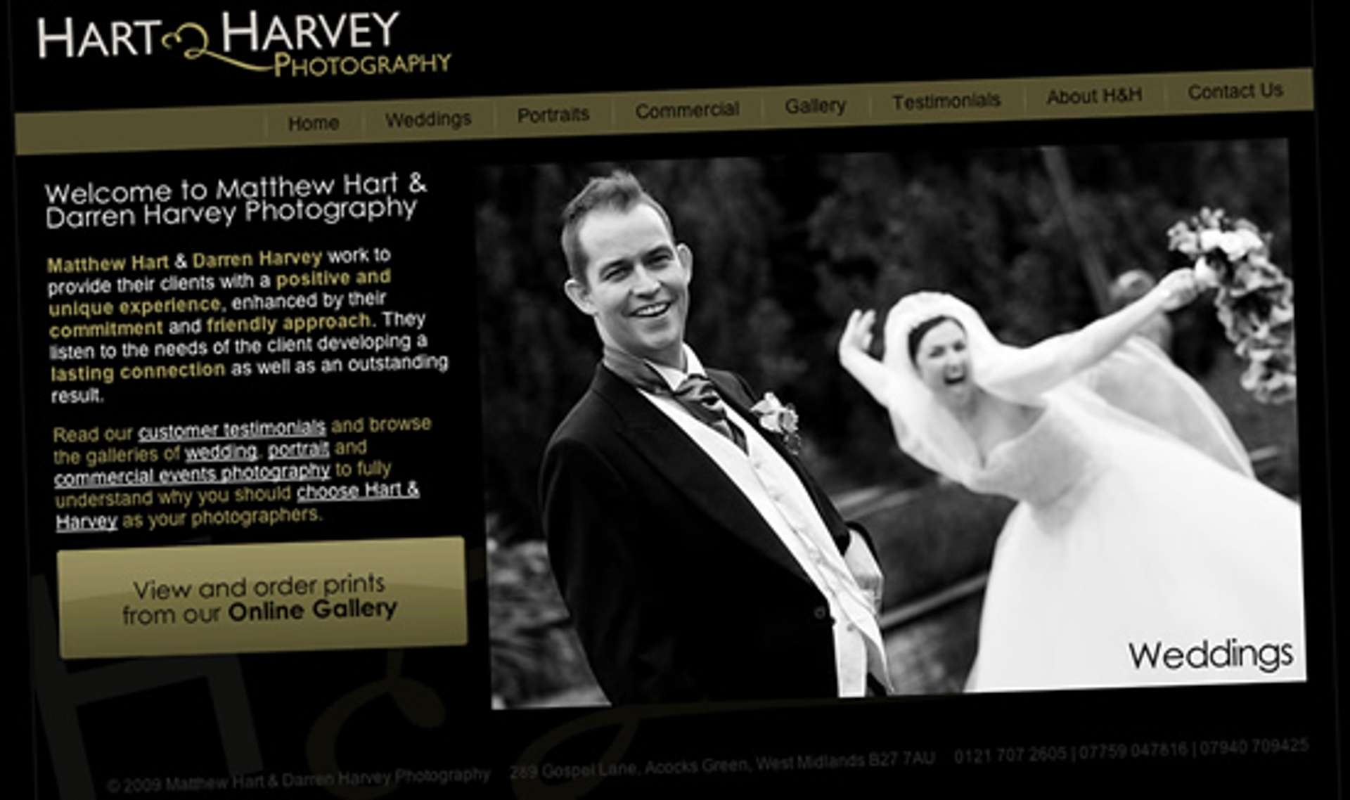 Hart & Harvey Photography website